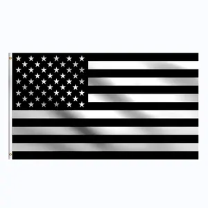 3x5kaki hitam dan putih Amerika Serikat 50 negara bendera 100% poliester 100D bendera tahan UV