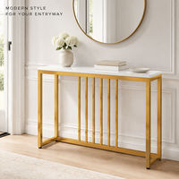 Petites tables consoles élégantes en métal doré, meubles modernes pour salon, bureau à domicile, chambre, centre de commande, minimalistes, faciles à assembler