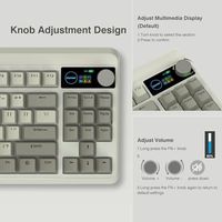 Clavier de jeu rétro OEM ODM 75 touches avec écran OLED, bouton rotatif M87 Pro, Bluetooth 5.1/2.4 GHz, clavier mécanique sans fil USB-C avec HotSwap