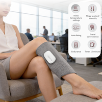 BISD BISD-X201L Masseur de jambes à compression d'air avec contrôle de la chaleur et de la minuterie, bottes de massage sans fil pour mollets/pieds, rechargeables par USB pour les jambes