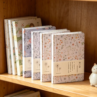 Cuaderno Ecológico de Tapa Dura con Diseño Floral Personalizado, Papelería de Escritura con Dibujos Animados Bonitos de Moda Coreana, Promoción TWINS WIN, Muestra Gratis