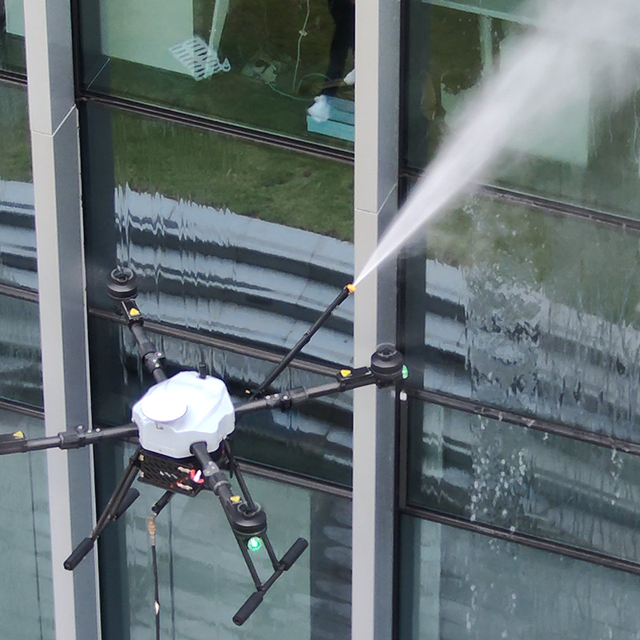 D15R High-Pressure Cleaning Drone Window Cleaning Robot with 20MPa Water Pressure 1000/h Efficiency for Big Building Facades