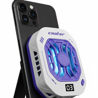 Ventilateur de refroidissement pour smartphone, support de téléphone avec clip manuel en ABS pour diffusion en direct et jeux