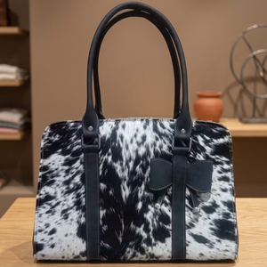 Women's Natural Genuine Leather Skin Handbags Girls B.S INTERNATIONAL Custom Branded Logo Stripe Design Zipper Waterproof - Product Image 4