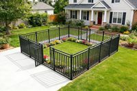 Clôture pour chien en métal, clôture de jardin robuste pour l'extérieur, barrière pour animaux pour patio et parterre de fleurs, clôture de jardin décorative