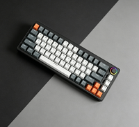 Clavier de jeu ultra-compact à 61 touches rétroéclairé par LED, clavier mécanique sans fil noir pour ordinateur PC