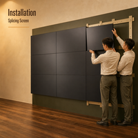 Écran vidéo mural couleur 65 pouces avec cadre de 3,5 mm, affichage numérique, écran de jonction, luminosité 700 cd/m², garantie 2 ans pour le commerce de détail