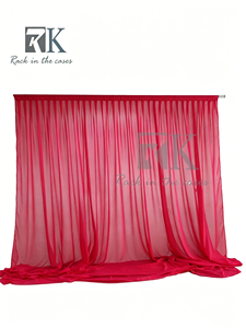 Kits de tuberías al por mayor y soportes para cortinas, sistema de cortinas de aluminio con tuberías y telas, kit de telón de fondo de tela negra desmontable - Product Image 1