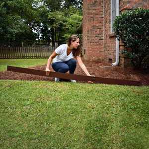 Durable Corten Steel Garden Edge <b>Protector</b> Lawn Landscape <b>Grass</b> Edging Black Rusty Metal Ornament Art Deco Weather Resistant - Product Image 6