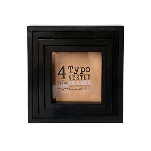 Nouveauté Cadre <span class=keywords><strong>photo</strong></span> en bois noir avec impression UV Écologique et durable 4 tailles disponibles Verre UV disponible - Product Image 2