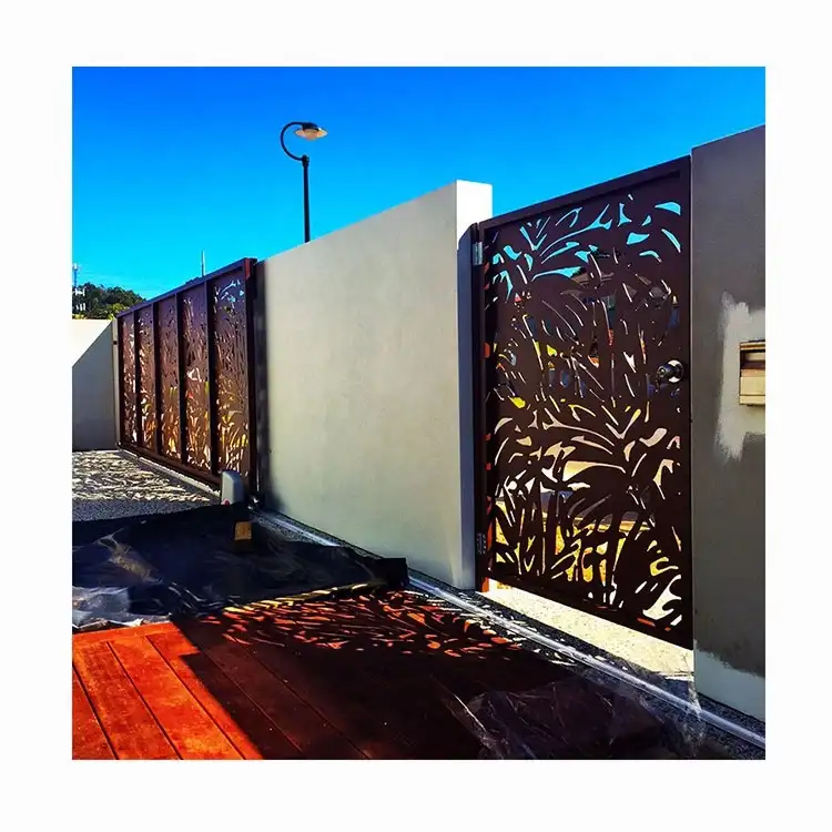 Decorative Laser Cut Screen Metal Panel Divide Outdoor Privacy Screens Sheet Metal Panels For Safety