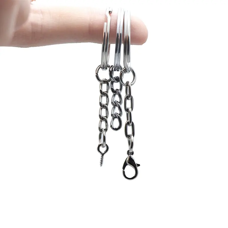 מפעל מחיר 1.5*25mm עגול טבעת Keychain חומרה עם ברגים מפתח טבעת עבור מותאם אישית שרשרת תליון מתכת מפתח שרשרות