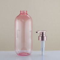 Bouteilles pour shampooing, nouveau conteneur plat rose 500ml, 500g, emballage pour belles produits capillaires, vente en gros
