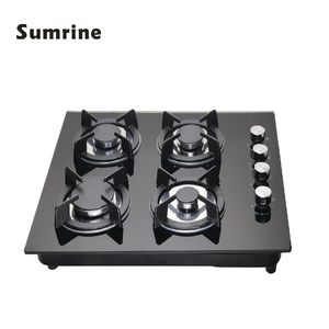 Piano Cottura a Gas a 4 Fuochi in Vetro Temperato con Tecnologia Professionale del Produttore, da Incasso, Alimentazione Elettrica/a Batteria per Uso Domestico - Product Image 1