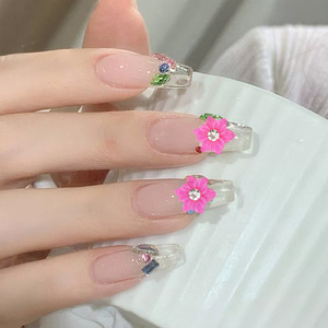 ชาร์มตกแต่งเล็บรูปดอกไม้เรซิ่น 3 มิติ สีขาว ดำ ม่วง ชมพู ประดับด้วยเพชรเทียม สำหรับตกแต่งเล็บ DIY และงานประดิษฐ์เคสมือถือ - Product Image 6