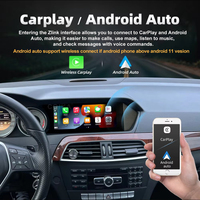 Lecteur audio-vidéo stéréo avec écran tactile IPS LCD GPS intégré Android 10,25'' pour Mercedes c
