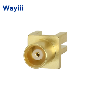 שקע PCB ישר מדגם Wayii MCX-KHD, מחבר קואקסיאלי RF 50 6GHz, חיבור דרך חור (THD), ציפוי זהב במרכז המחבר - Product Image 2