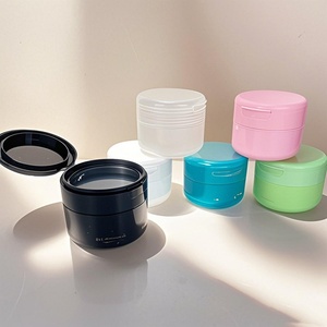 Muestra Gratis, Envase Redondo de Plástico Rosa y Verde de 30g/50g/2oz para Crema Facial, Contenedor de PP para Crema de Ojos y Loción - Product Image 3