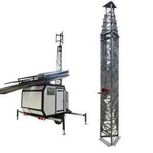 <span class=keywords><strong>Tour</strong></span> télescopique à mât haubané sur le toit ou au sol de 10m 12m 18m pour extensions de cellules UHF, VHF, HF et WiFi et Starlink - Product Image 3