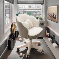 Chaise de bureau ergonomique en cuir PU, pivotante et réglable, pour cadres, avec base en acier inoxydable