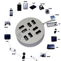 Hub USB 2.0 Circular de Alta Velocidad WFYEAR de 60 cm con 8 Puertos, Adaptador de Expansión, en Stock, para Laptop, Notebook, PC