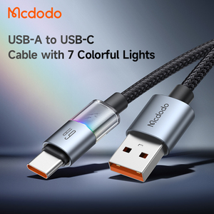 สายเคเบิล817/818 MCDODO USB 7ไฟหลากสี Type-C 6A SCP AFC VOOC QC4.0ชาร์จเร็วสำหรับ Samsung OPPO <span class=keywords><strong>VIVO</strong></span> iPhone 3A 1.2เมตร - Product Image 2