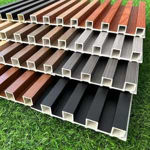 Panneau mural 3D moderne, étanche à l'humidité, revêtement mural en bois composite plastique WPC pour la conception graphique intérieure de villa hôtel - Product Image 5