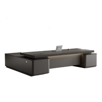 Escritorio Ejecutivo de Diseño Moderno en Forma de L para CEO, Gerente o Director, Muebles de Oficina de Lujo