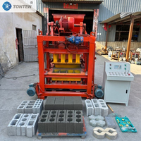 Mesin Pembuat Batako Semi-Otomatis QT4-26 26s, Mesin Pencetak Bata Semen Beton Interlocking untuk Afrika