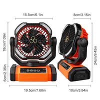 Ventilateur d'urgence portable 10000 mAh avec panneau solaire rechargeable, lanterne extérieure, batterie externe, éclairage, emballage en boîte, pour voiture et camping