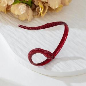 Anello personalizzato a forma di <span class=keywords><strong>serpente</strong></span> rosso con un classico stile minimalista Punk, commercio all'ingrosso transfrontaliero - Product Image 4