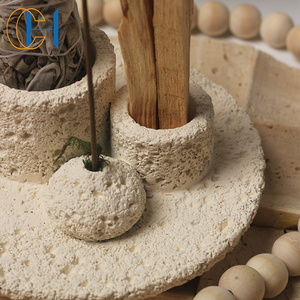 C & H <span class=keywords><strong>Palo</strong></span> <span class=keywords><strong>Santo</strong></span> White Sage Holy Wood Hormigón Soporte para incienso Placa Soporte para Salvia Quemador Bandeja para difuminar - Product Image 3