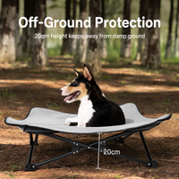 Lit surélevé pour chien en tissu Oxford 600D imperméable et pliable, avec revêtement en PVC, en forme de papillon, pour l'extérieur, vente en gros