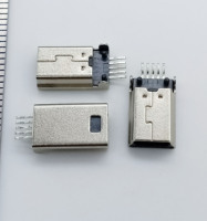 Mini connecteur USB B mâle 180 degrés 5 broches SMT Type de soudure fabricant