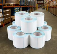 Étiquettes thermiques directes imperméables de taille personnalisée 4x6 2x1 50x25 mm, perforées, autocollantes, en papier, fournies par l'usine