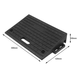 Rampes <span class=keywords><strong>de</strong></span> trottoir pour allée, caoutchouc robuste, surface antidérapante, noir, 500x320x100mm, pour fauteuil roulant sur béton en toutes conditions - Product Image 2