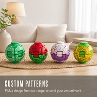 Balle anti-stress personnalisée OEM imprimée en 3D, à presser et à tourner, motif personnalisé, jouet de bureau portable pour soulager le stress, vente en gros en vrac