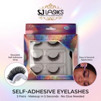 Cils entiers auto-adhésifs à prix d'usine, cils pré-collés, faux cils 3D en vison synthétique, pack avec applicateur