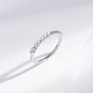 Anillos de moda para mujer, chapados en oro, apilables, ajustables, con perlas retorcidas, pequeños, baratos, de plata de ley 925, precio de fábrica. - Product Image 2