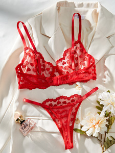 Ensemble de lingerie de qualité supérieure avec soutien-gorge à armatures et culotte sexy pour femme - Product Image 4