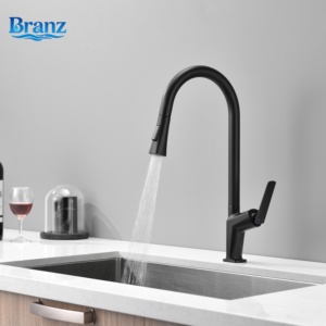 Robinet de <span class=keywords><strong>cuisine</strong></span> <span class=keywords><strong>mitigeur</strong></span> extractible à poser sur plan, eau chaude et froide, avec poignée en alliage de zinc, noyau en laiton, tête en ABS et flexible de 60 cm - Product Image 1