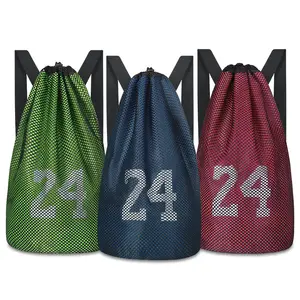 Custom Oxford Draw string Back pack Basketball Football Storage Rope Bags Sports Mesh Bagpack Large Capacity Drawstring Backpack