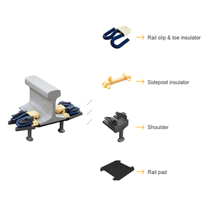 Bahan Rel Kereta Api FC Studded Plastic Rail <span class=keywords><strong>Pad</strong></span> untuk Perakitan Sistem Fastclip FC - Product Image 6