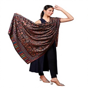 Wool Shawl Digital Print Floral Lightweight Scarf for Women Party <b>Wedding</b> Winter <b>Wrap</b> Custom Color <b>Gifts</b> - Product Image 1