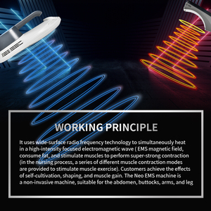 Terbaru 4 pegangan portabel Ems pijat tubuh memahat mesin pembentuk tubuh membentuk tubuh mesin stimulasi otot elektronik - Product Image 5