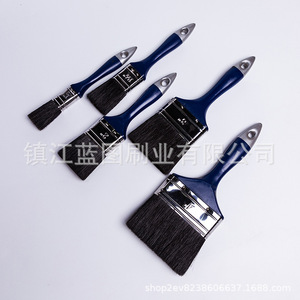 Pinceau plat en poils de porc Blueprint, bleu foncé, 15-24 mm, pour peinture et nettoyage - Product Image 3