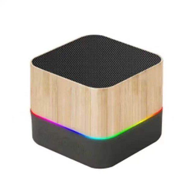 Portable Mini Wood Speaker  Bamboo, Vintage Square Loudspeaker
