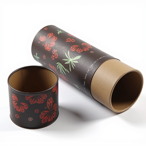 Custom Printed Biodegradable Cylinder Paper Tubes Cosmetic Packaging Kraft Paper Core Tube <b>Round</b> Cardboard <b>Boxes</b> - Product Image 1