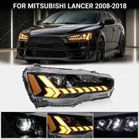 Phare avant Full LED Aftermarket RGB multicolore avec DRL dynamique et animation de bienvenue pour Mitsubishi Lancer Berline