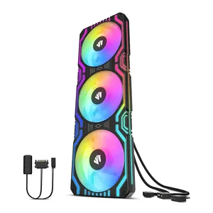 Personnalisé Professionnel ASIAHORSE MATRIX-Black-360mm Led Couleur Cpu Refroidisseur Ordinateur Cas Ventilateur